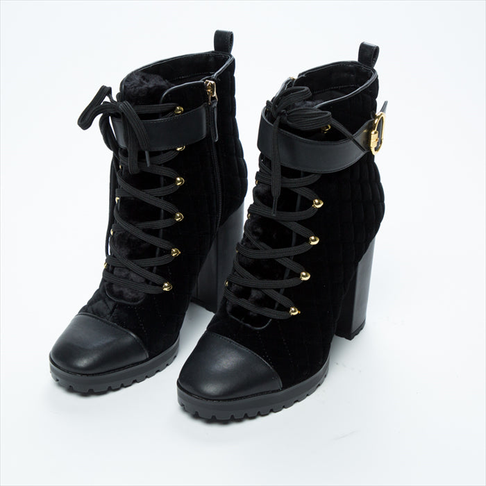 حذاء كعب شتوي