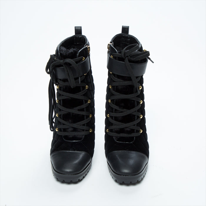 حذاء كعب شتوي