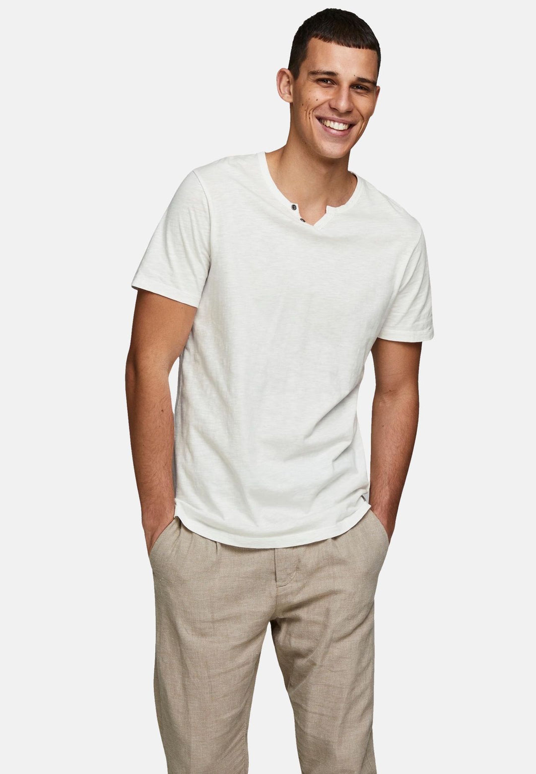 JJESPLIT NECK TEE SS NOOS