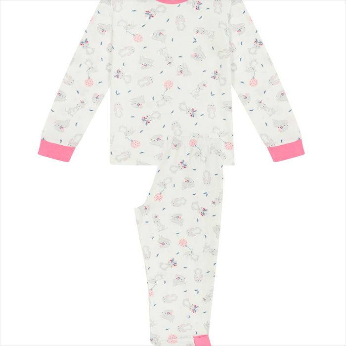 Rabbit print pajama set