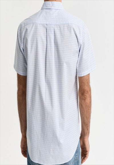 قميص مخطط نص كم