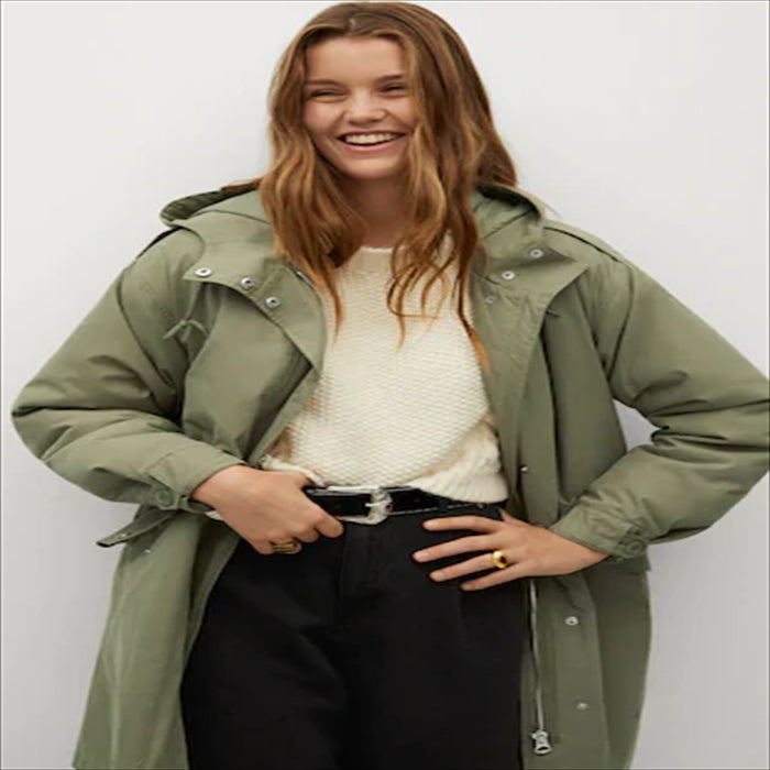 معطف طويل مبطن