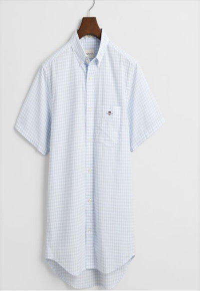 قميص مخطط نص كم