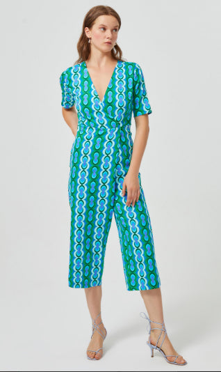 أفرول منقوشة مزدوجة الصدر