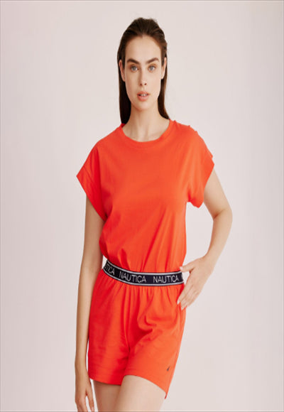 CORAL M Summer breeze shirt&shorts women set