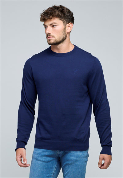 N.S-CREW NECK SWEATER-NAVY