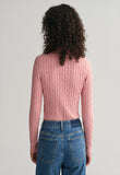 STRETCH COTTON CABLE TURTLENECK