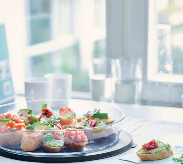 وعاء تخزين و تقديم- كلير - شفاف اسود- 2 لتر