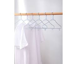 شماعات ملابس الكبار مع هوك 6 قطع (أزرق)