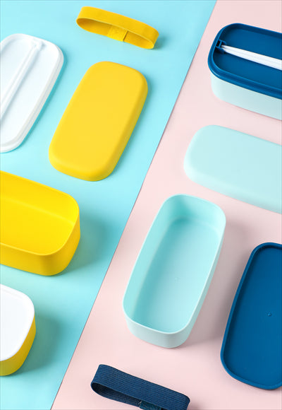 صندوق بينتو مزدوج الطبقة من الطراز الاسكندنافي 684 مل (أصفر)