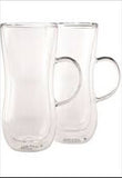 Mug with set handle (2) double wall glass 290 ml