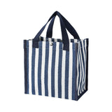 Striped Lunch Bag (Navy Blue)