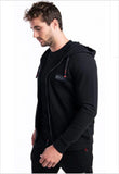 M FT  ZIPPED HOODED TOP 23163821T BLACK/WHITE 90