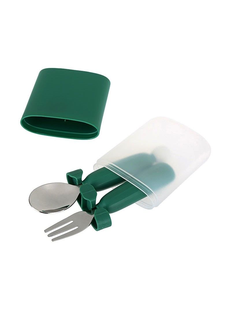 طقم أدوات مائدة محمول 2 قطعة