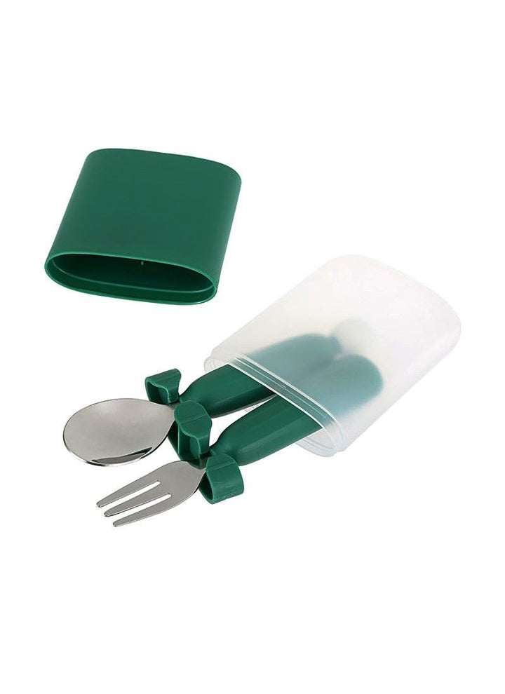 طقم أدوات مائدة محمول 2 قطعة