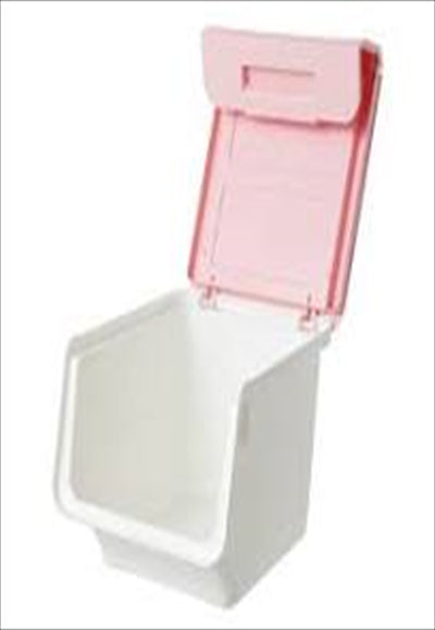 Storage box with a wide opening (small) (pink)