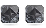 Ortyx pyramid-cut earrings, gray, ruthenium-plated