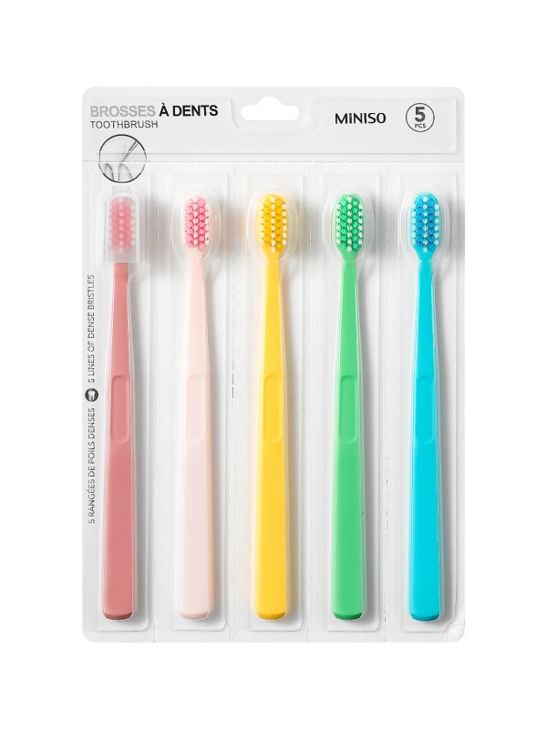 Wide head toothbrush - 5 pieces