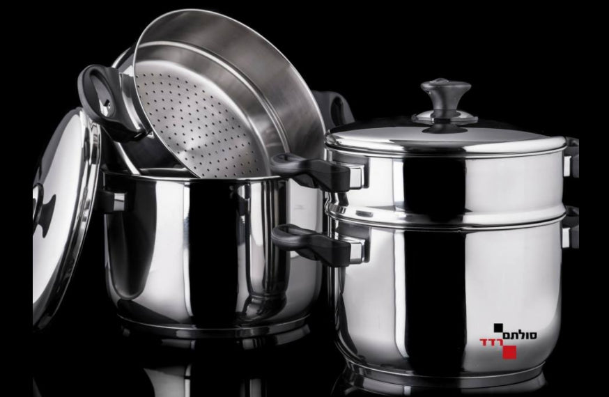 طنجرة ستانلس ستيل كسكس 28 سم 12 + 7 لتر طبقة مخرمة