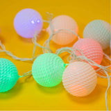 Colorful rope + white balls