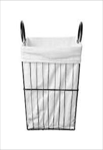 Wire Storage Basket with Removable Liner L (Black)