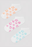 White socks with colorful stars