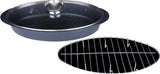 42 x 23 cm oval roasting pan with metal sultam grill grid