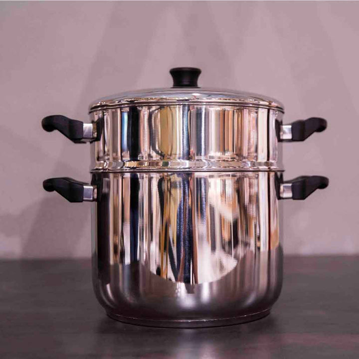 طنجرة ستانلس ستيل كسكس 28 سم 12 + 7 لتر طبقة مخرمة