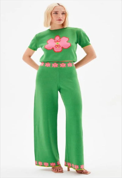 Nicke Floral Detailed Knitwear Trousers