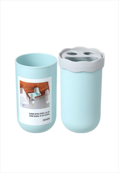 Denture and dental cup (blue)