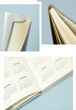 Stitch bound book with calendar (gray)