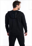 M FT  ZIPPED HOODED TOP 23163821T BLACK/WHITE 90