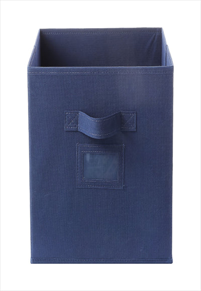Solid Color Canvas Storage Box (Navy Blue)