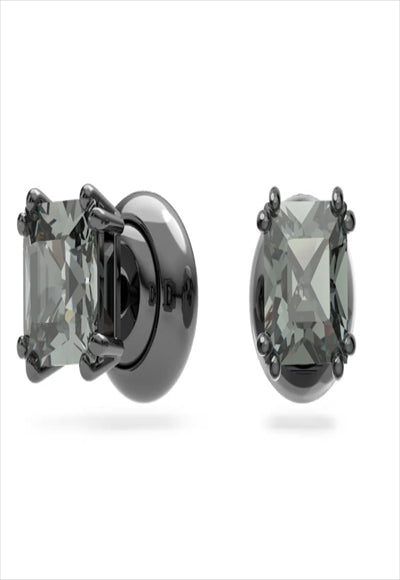 حلق مزين بكريستالة سوداء