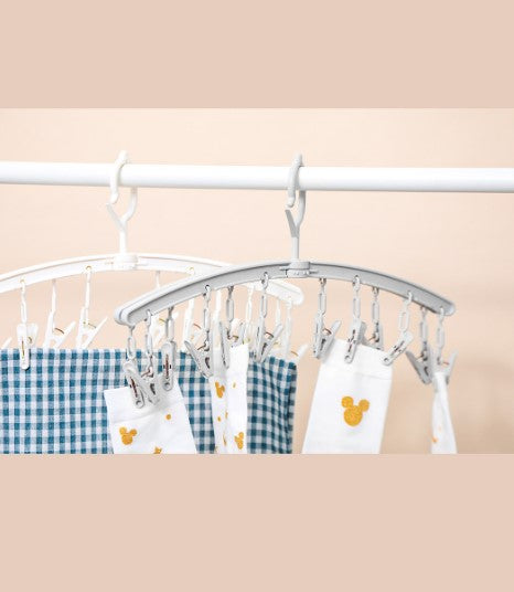 شماعات دبوس غسيل قابلة للطي (رمادي)