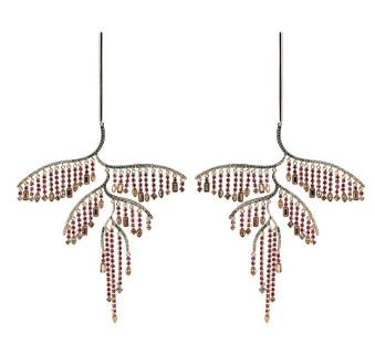Swarovski Tropical Leaf Earrings
