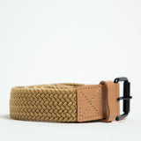 Leather and fabric mixed belt