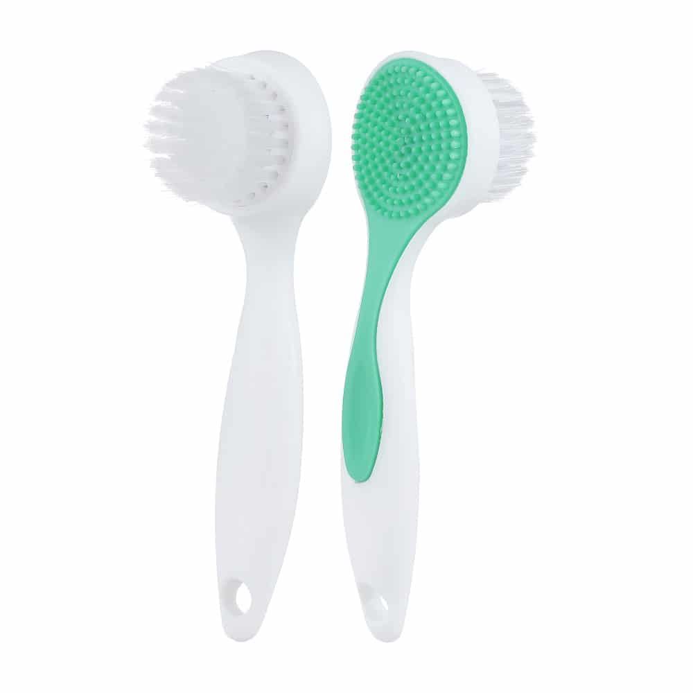 Double-sided facial cleansing brush
