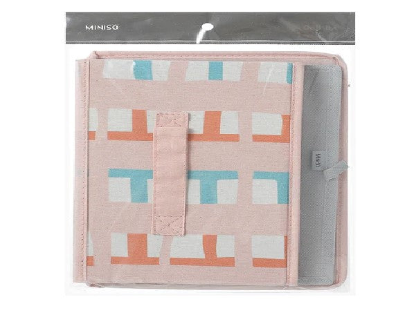 صندوق تخزين قماش مع غطاء S (وردي)