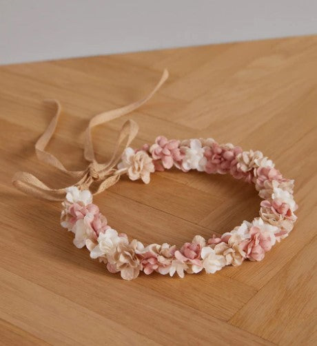 Floral hair band with tie closure