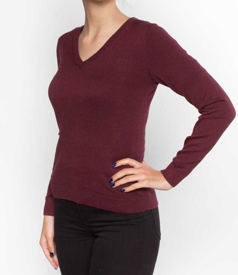 بلوز قطن مصوف قبة V