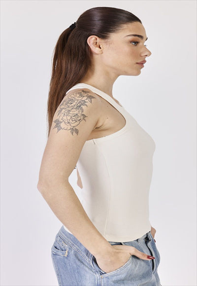 W RIB TANK TOP 24275803 CREAM 01