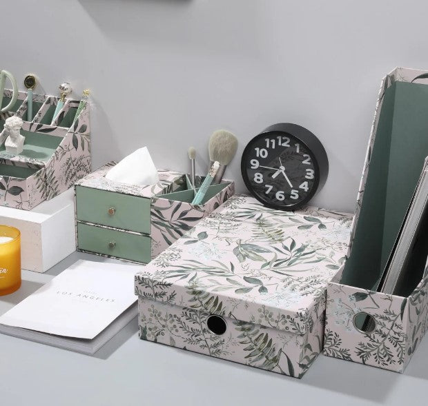 منظم تخزين كرتون مع أدراج مزدوجة