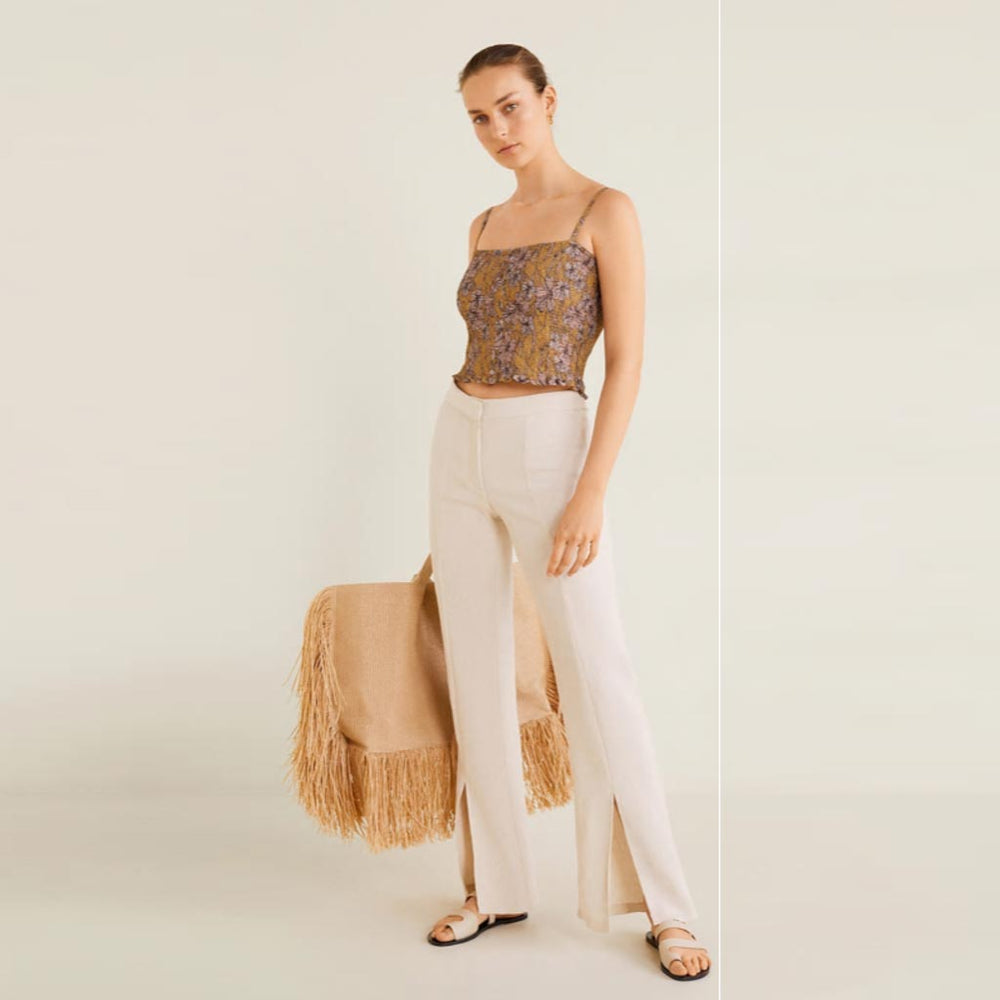 Blouse with floral print