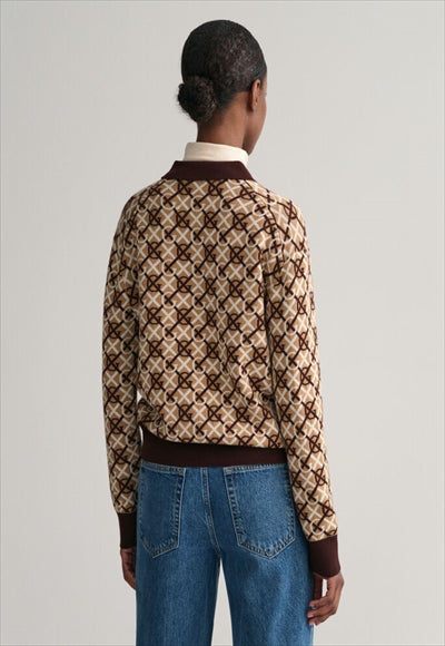 G PATTERN JAQUARD KNIT POLO