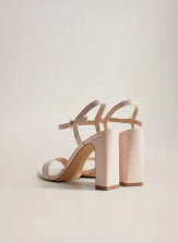 Heeled leather sandal