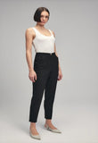 high-waisted pleated pants