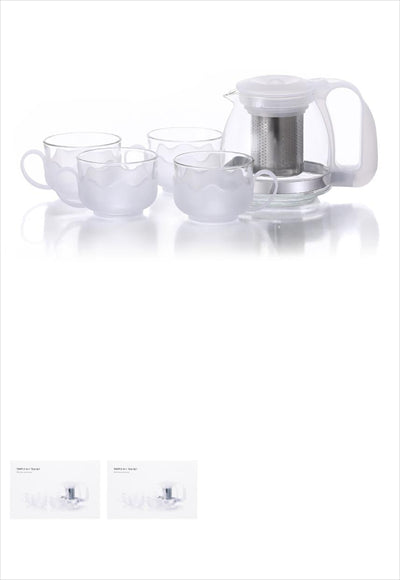 Simple tea set 4+1 (transparent)