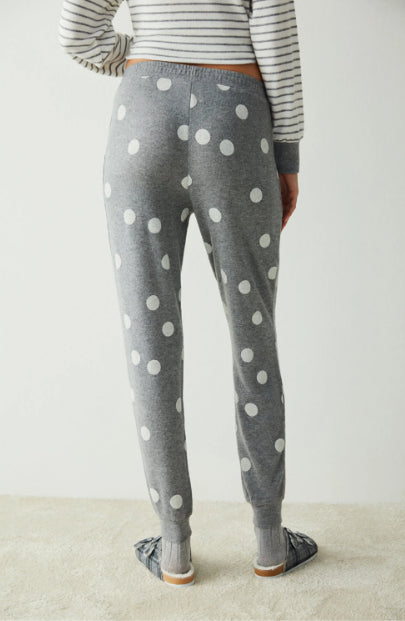 BEANIES DOTTED GREY CUFF PANTOLON