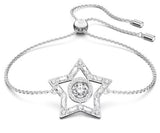 Stella star bracelet, white, rhodium-plated
